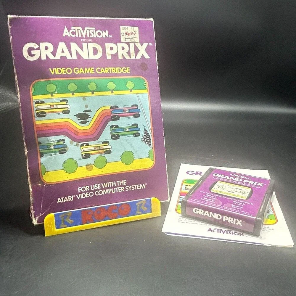 Grand Prix 2600 (Atari 2600, 1982) Activision Complete W/ Manual